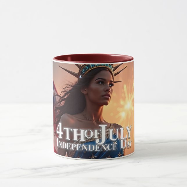 Mug Conception 4 juillet splendide - Fireworks & Freed (Centre)