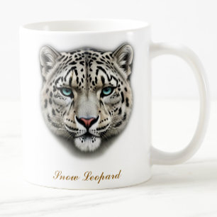 Mug Conception à deux faces de café léopard de neige