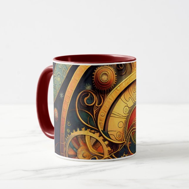Mug Conception Abstraite de Mécanisme à l'Esthétique S (Devant gauche)