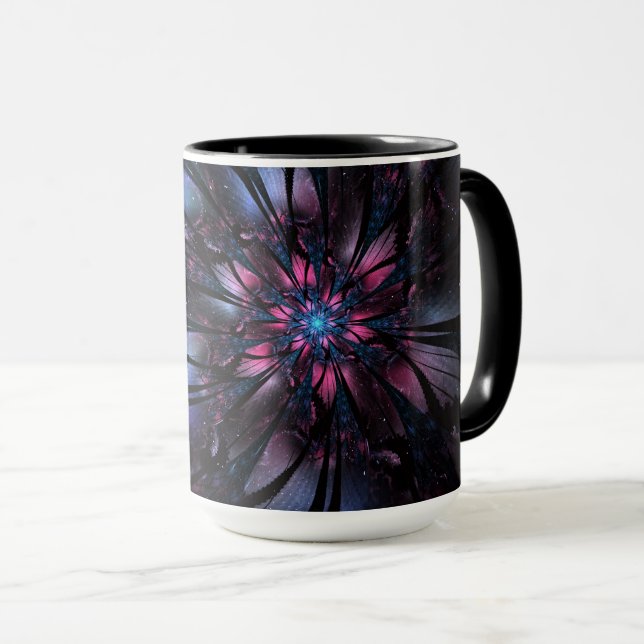 Mug Conception Abstraite des fleurs fractales. (Devant droit)