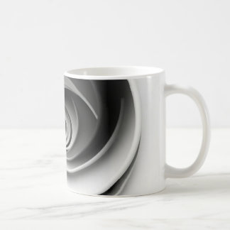 Mug Conception Abstraite Élégante en Spirale Noir et B