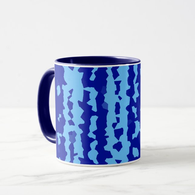 Mug Conception Abstraite Irrégulière Bleu Cyan  (Devant gauche)