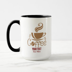 Mug Conception Amoureux du Café – Graphisme Minimalist