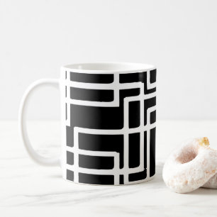 Mug Conception artistique de carrés blancs imbriqués