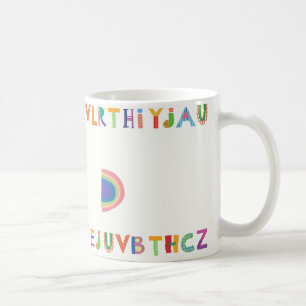Mug Conception d'alphabet ludique et coloré avec arc-e