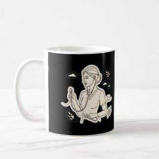 Mug Conception d'art en ligne minimaliste d'infirmière