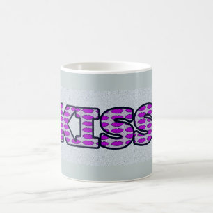 Mug Conception d'art en mots kiss