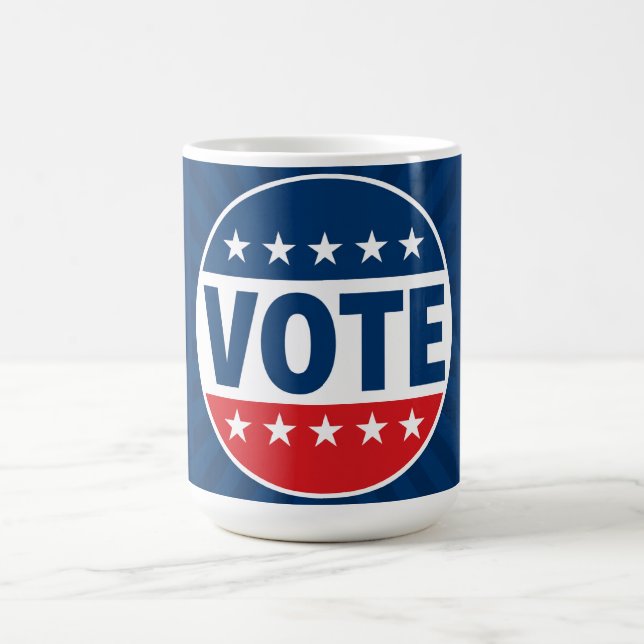 Mug Conception de badge de campagne VOTE Bold (Centre)