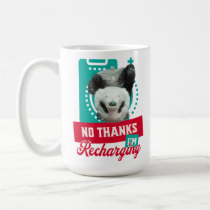 Mug Conception de Batterie Sociale de Panda en Épuisem