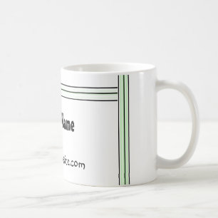 Mug Conception de bureau en bande noire et verte