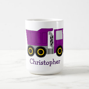 Mug Conception de camion violet personnalisée