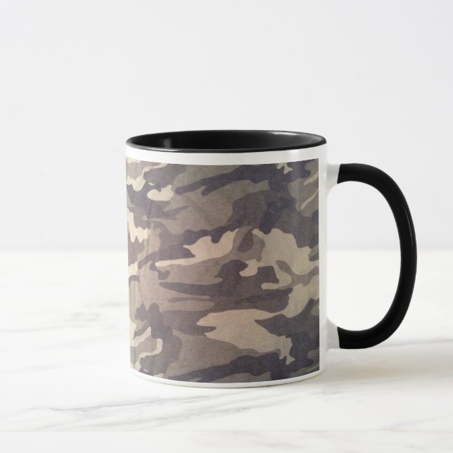 Mug Conception de camo rétro, design encore populaire, (Droite)