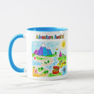 Mug Conception de carte au trésor pour enfants Aventur