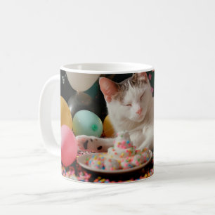 Mug Conception de célébration d'anniversaire de chat a