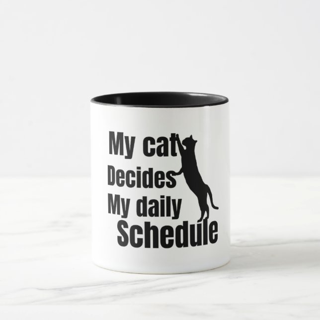 Mug Conception de chat debout mignonne (Centre)