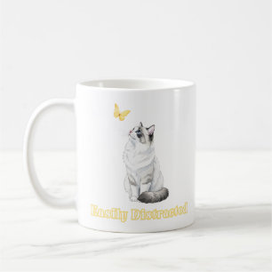 Mug Conception de chat mignon et papillon facilement d