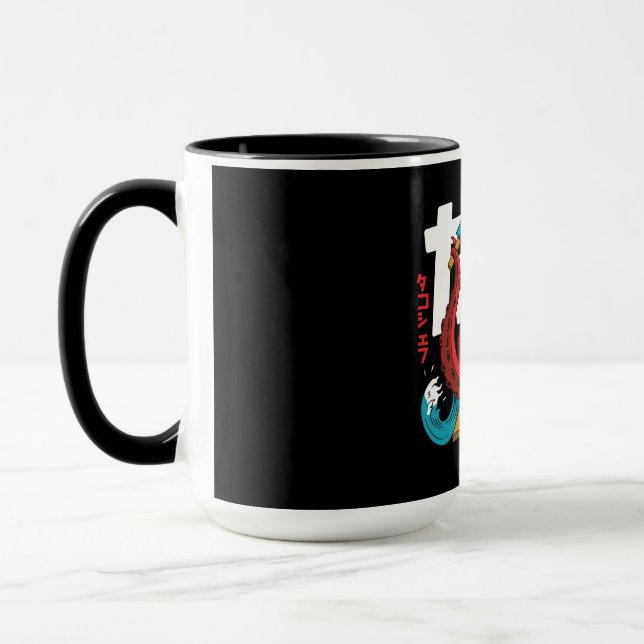 Mug Conception de chef de sushi de pieuvre drôle (Gauche)