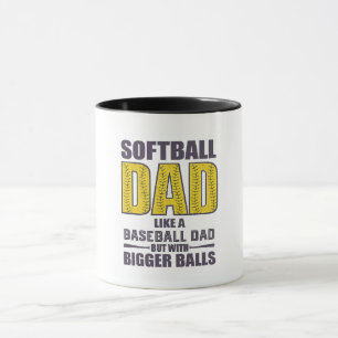 Mug Conception de chemise drôle SVG de papa softball