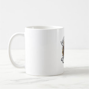 Mug Conception de citation folle florale de vache des