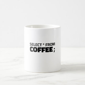 Mug Conception de code café SQL | SÉLECTIONNER LA requ