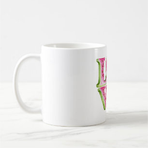 Mug Conception de cœur d'amour de pastèque mignonne