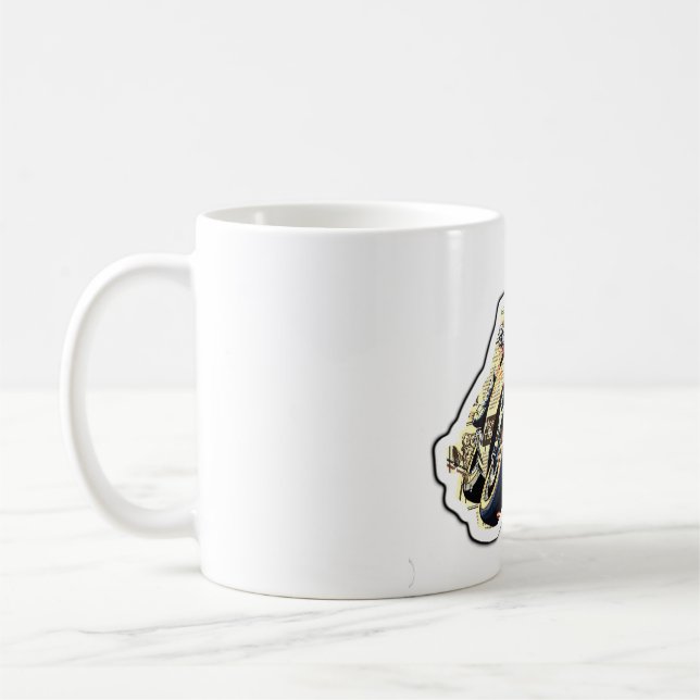 Mug Conception de collage de Speed Rider (Gauche)