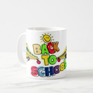Mug Conception de dessin animé coloré de rentrée scola