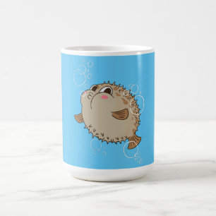 Mug Conception de dessin animé de vie marine Fugu