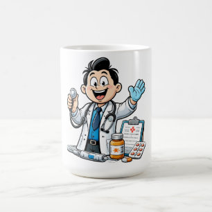 Mug Conception de dessin animé médical mascotte docteu
