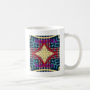Mug Conception de dessin d'art abstrait de texte Hakun