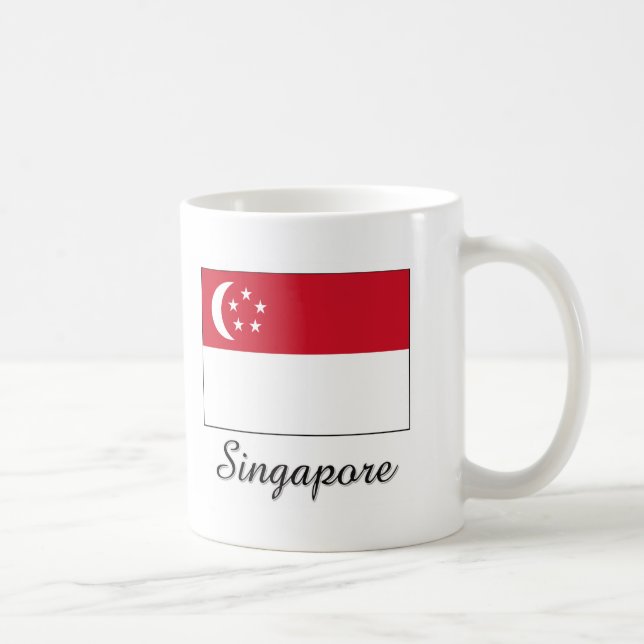 Mug Conception de drapeau de Singapour (Droite)