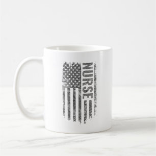 Mug Conception de drapeau USA infirmière en détresse