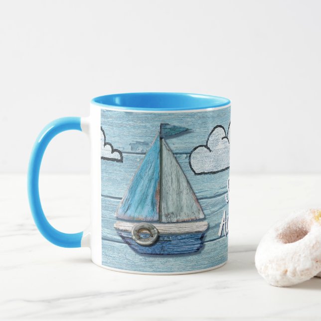 Mug Conception de Driftwood Beach Conception Yacht 2 t (Avec donut)