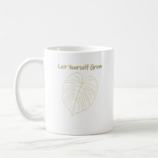 Mug Conception de feuille de Monstera. Laissez-vous gr