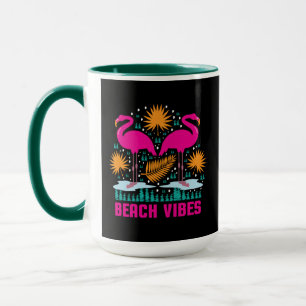 Mug Conception de flamants roses de vibes de plage