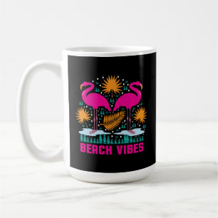 Mug Conception de flamants roses de vibes de plage