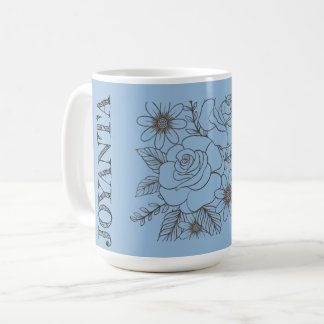 Mug Conception de fleurs personnalisée blanche Joyanta