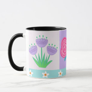 Mug Conception de fleurs vibrantes en fleurs