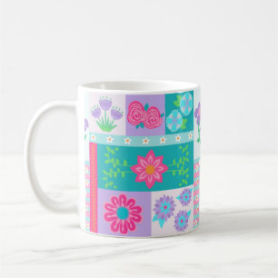 Mug Conception de fleurs vibrantes en fleurs