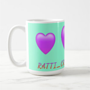 Mug Conception de forme de coeur pourpre "Ratti_Creati