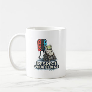 Mug Conception de jeu vidéo rétro Respectez vos aînés