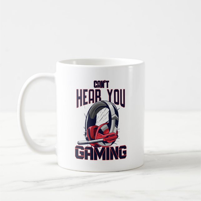 Mug Conception de jeux avec casque (Gauche)