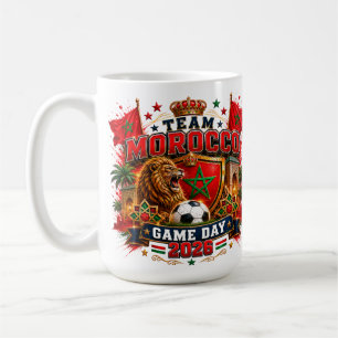 Mug Conception de jour de match de l'équipe Maroc 2026