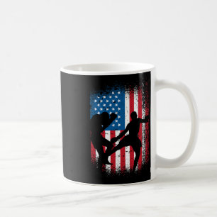 Mug Conception de kickboxing du drapeau des États-Unis