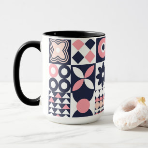 Mug Conception de la Coupe Florale géométrique de Bauh