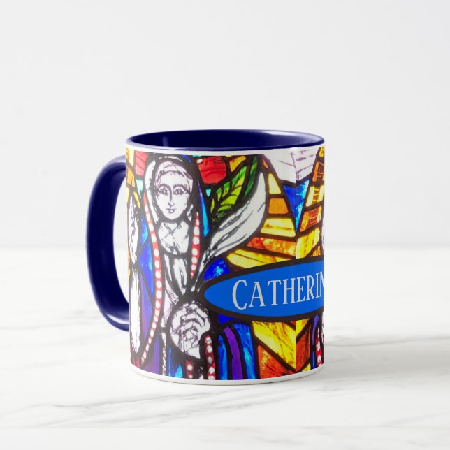 Mug Conception de la fenêtre de l'église (Devant gauche)