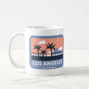 Mug Conception de la ligne aérienne rétro de Los Angel