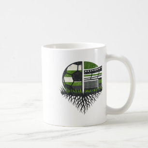 Mug Conception de la nature du stade de football rétro