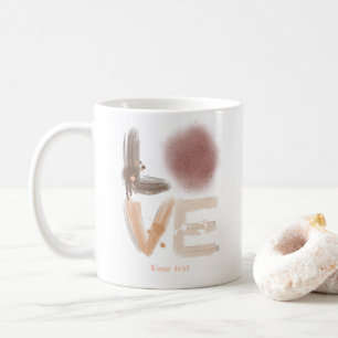 Mug Conception de l'amour de projection de peinture te
