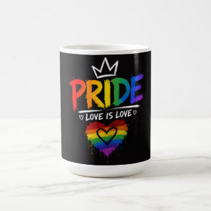 Mug Conception de l'arc-en-ciel de la fierté LGBT